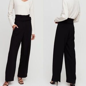 ARITZIA BABATON Jermaine Black Wide Leg Pant Trouser Size 2 *LIKE NEW*